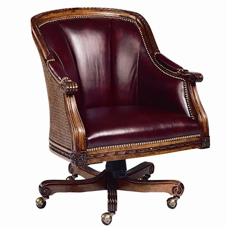 Braley Channel Back Leather Desk Chair